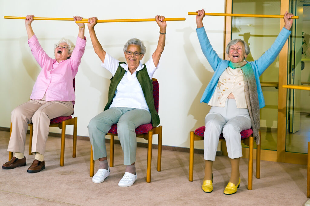 Elderly ladies doing exercises 